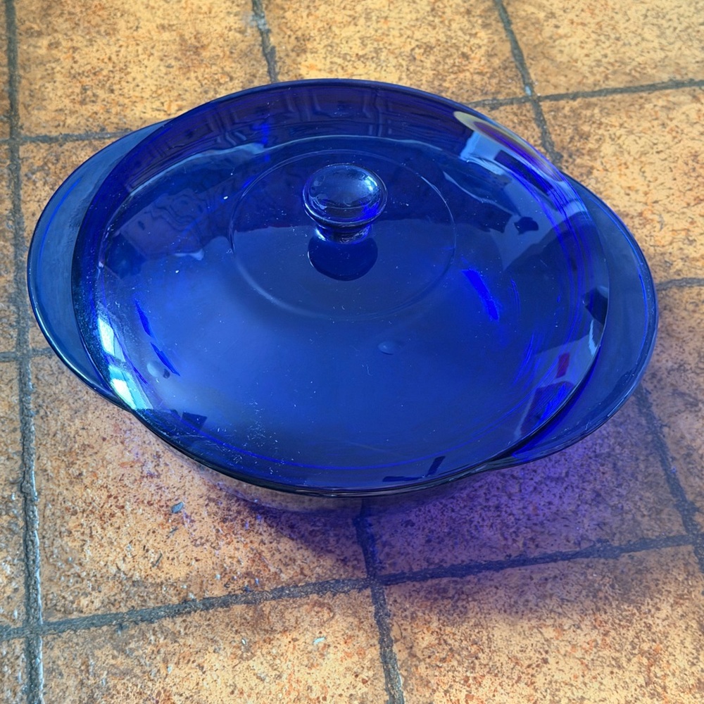 Anchor Hocking Cobalt Blue Dish w/ Lid